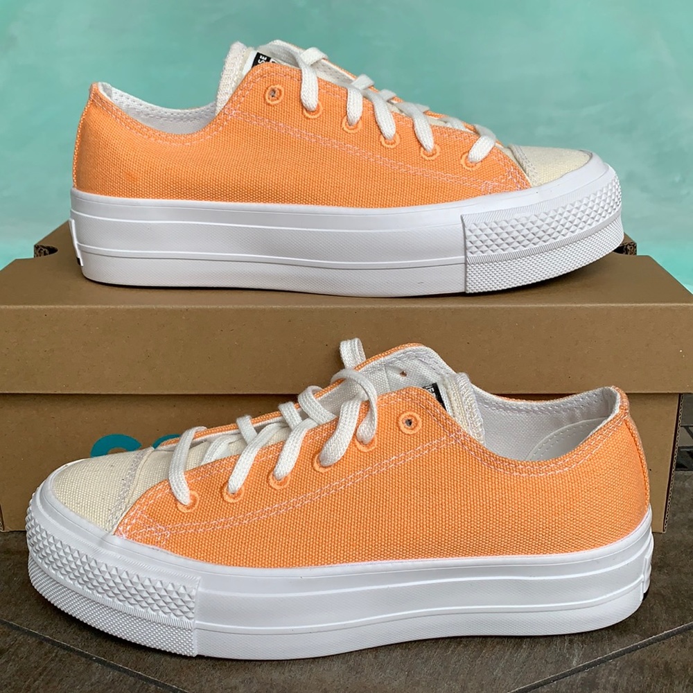 CONVERSE CTAS LIFT OX FUEL ORANGE/WHITE WMNS - Picture 4 of 15